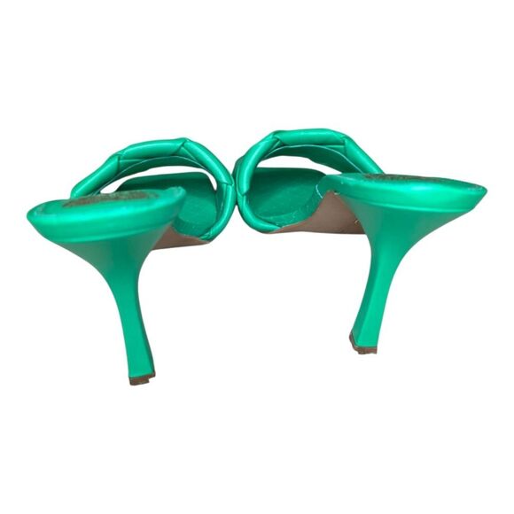 VINCE CAMUTO Brelaine Green Leather Sandal Heels - Size 9 1/2 - Picture 5 of 9